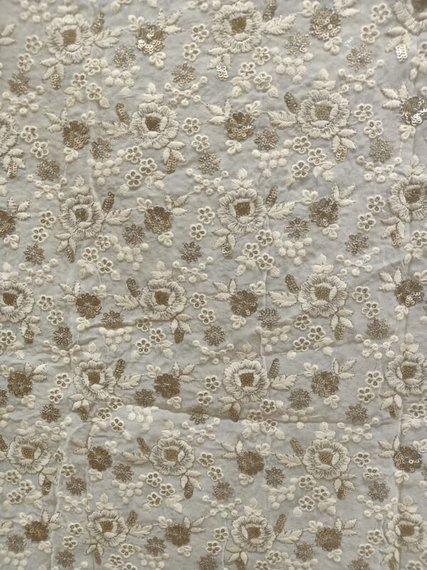 Georgette Embroidery Dyeble Fabric-03