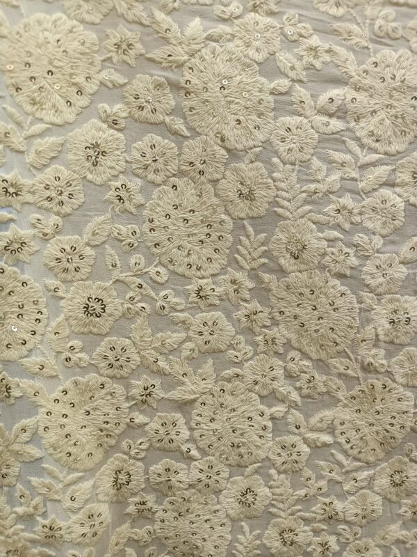 Georgette Embroidery Designer Dyeble Fabric-04