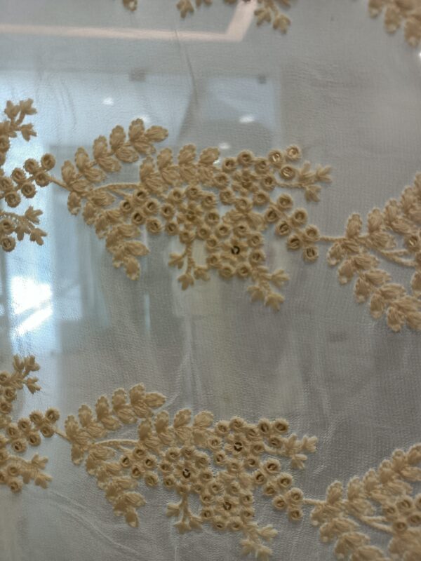 Georgette Base Embroidery Dyeble fabric