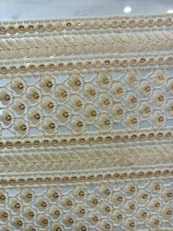 Georgette Base Embroidery Designer Fabric