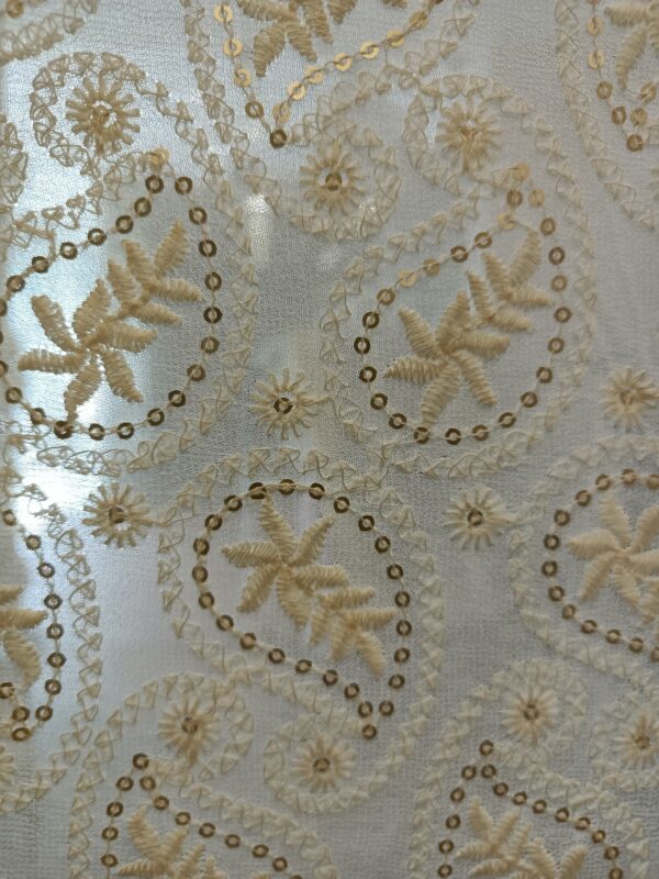 Georgette Base mango Designer Fabric