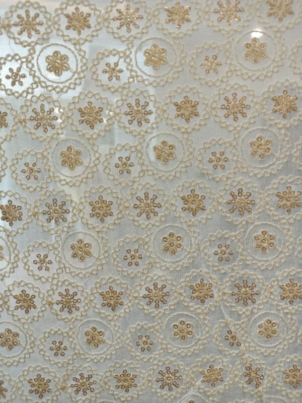 Georgette Base Embroidery Designer Fabric