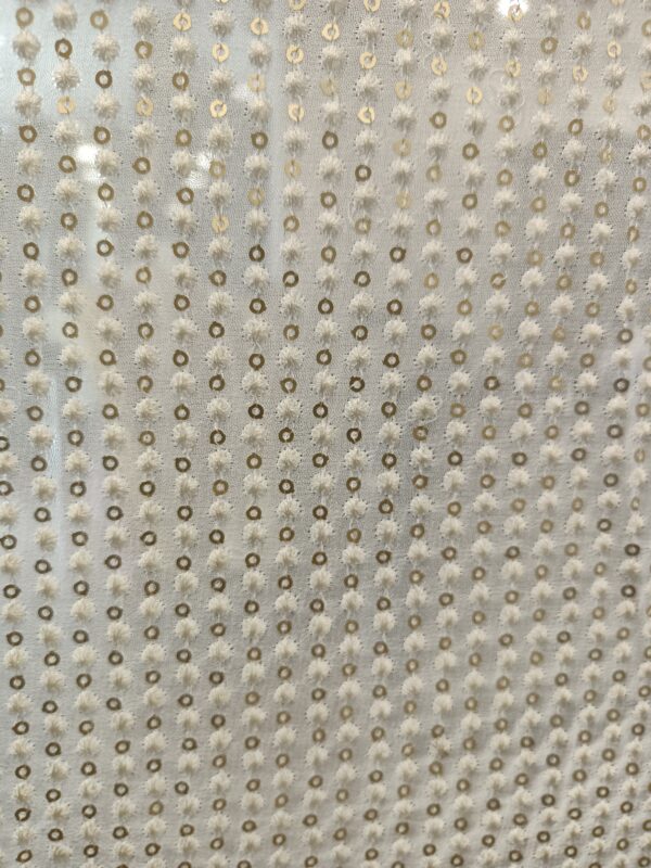 Georgette Base Heavy Sequence Designer fabric