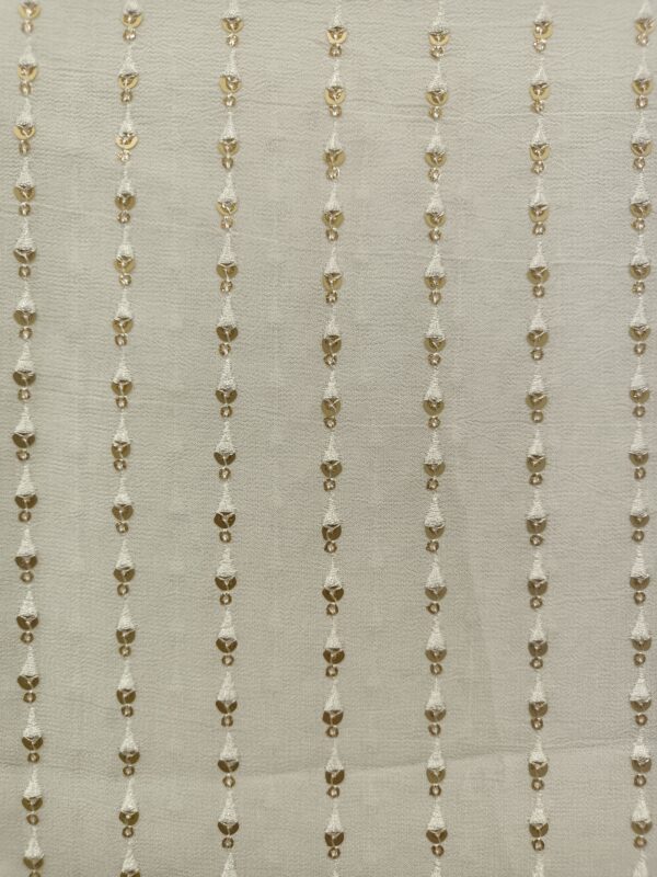 Georgette straight line sequence Designer Fabric