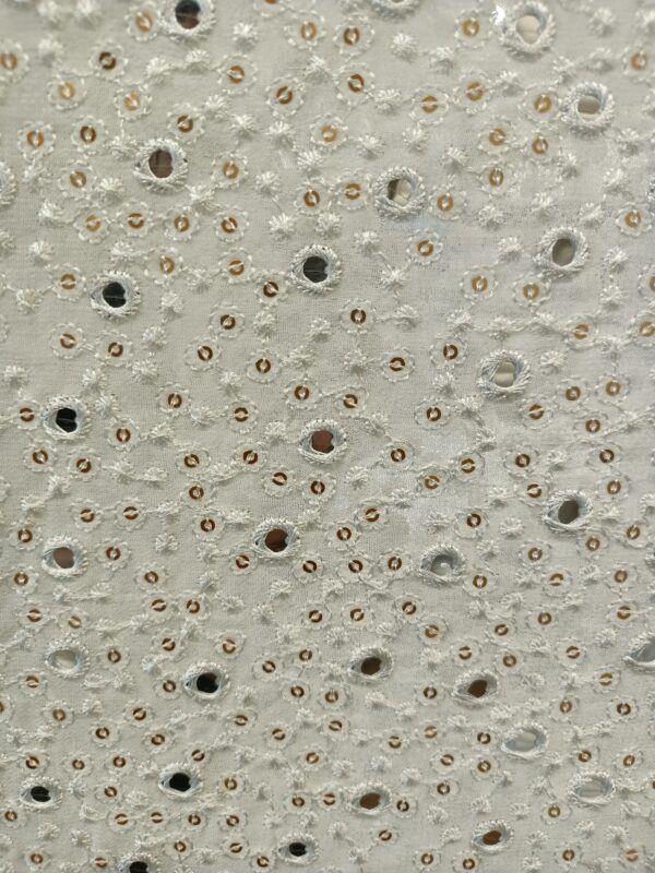 Georgette Base mirror work Designer fabric