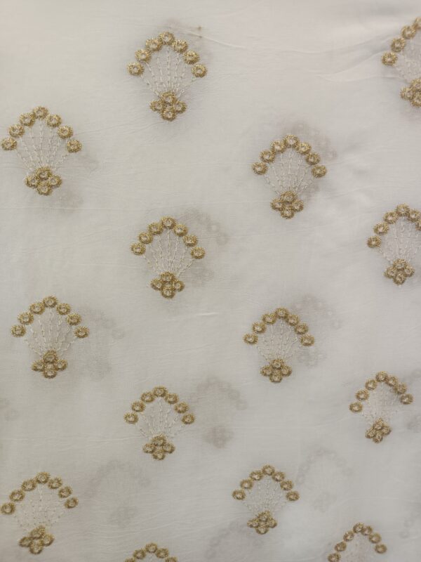 Georgette Base Mirror work Designer fabric