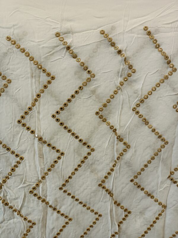 Georgette Designer mirror work Fabric