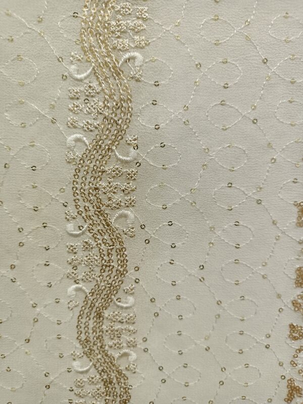 Georgette Base self sequence Designer Fabric