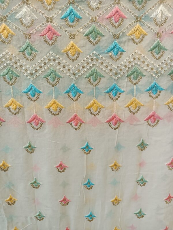 Georgette multiple colours Dyeble fabric
