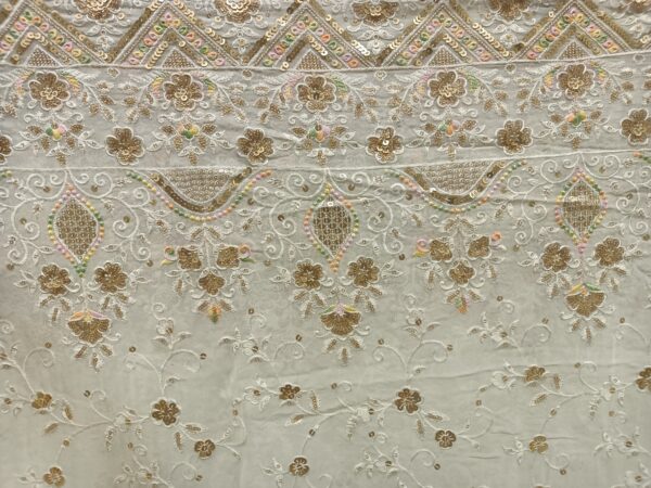 Georgette multiple sequence colours Designer Fabric