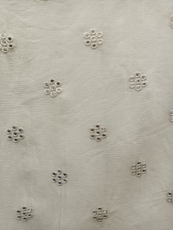 CHINON pure white Designer Fabric