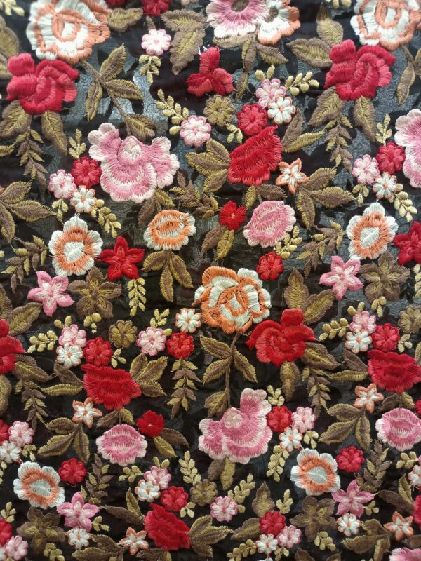 Georgette Embroidery Designer Fabric
