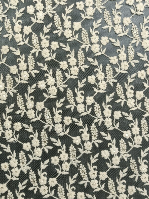 Net Embroidery flower Design