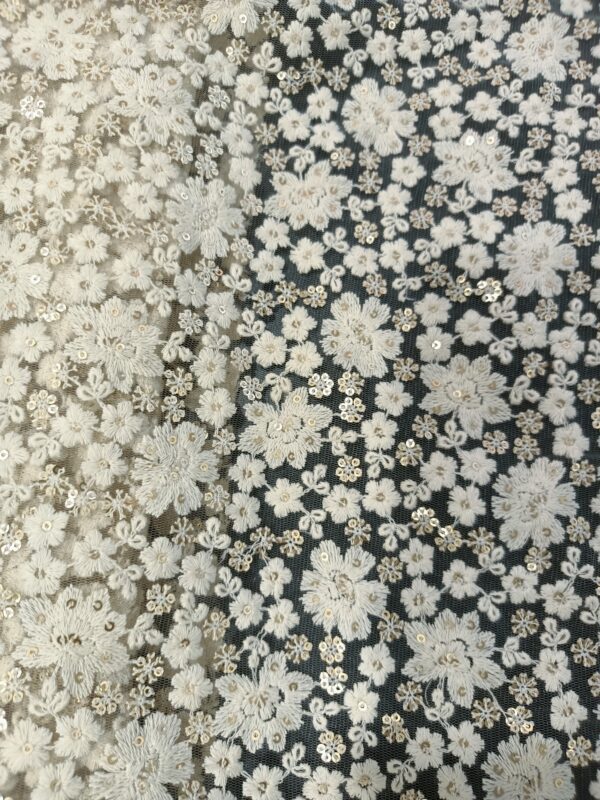 Net embroidery Designer Fabric