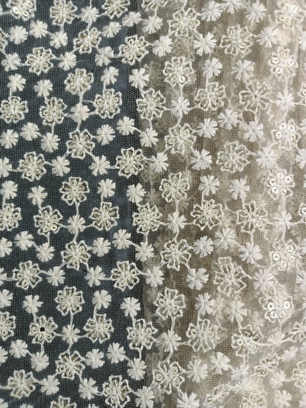 Net embroidery Designer Fabric