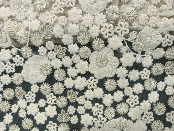 Net Embroidery Designer Fabric