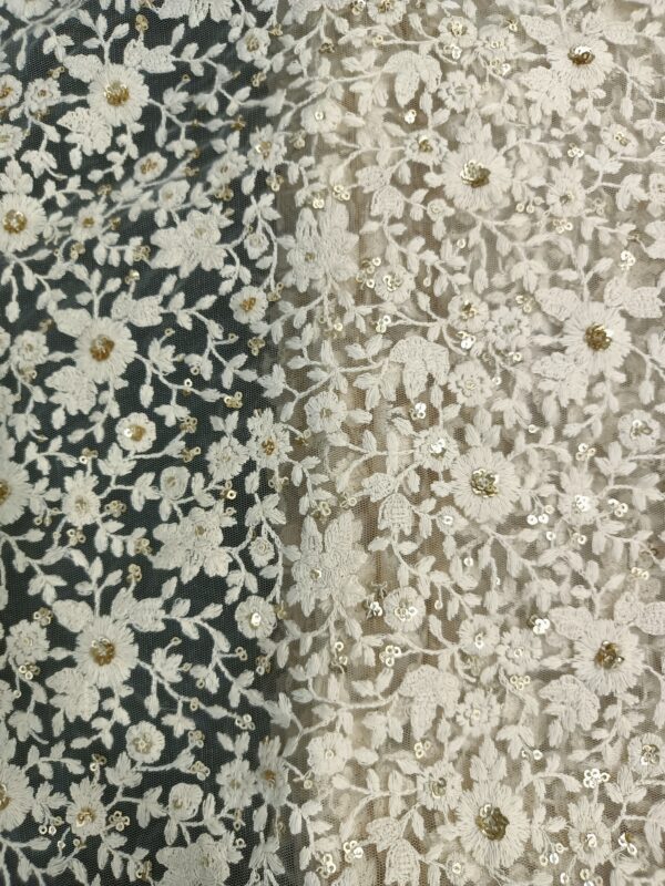 Net Embroidery Designer Fabric