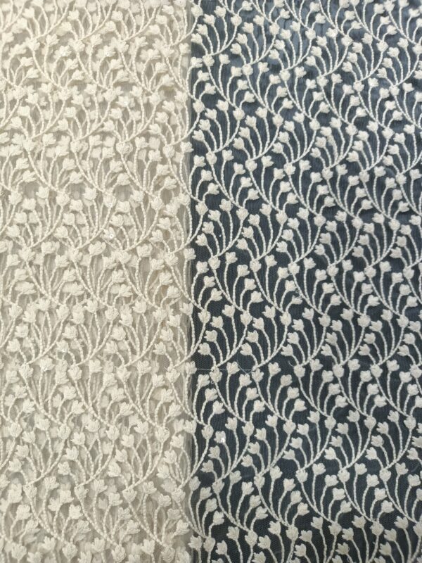 Net Embroidery Designer Fabric