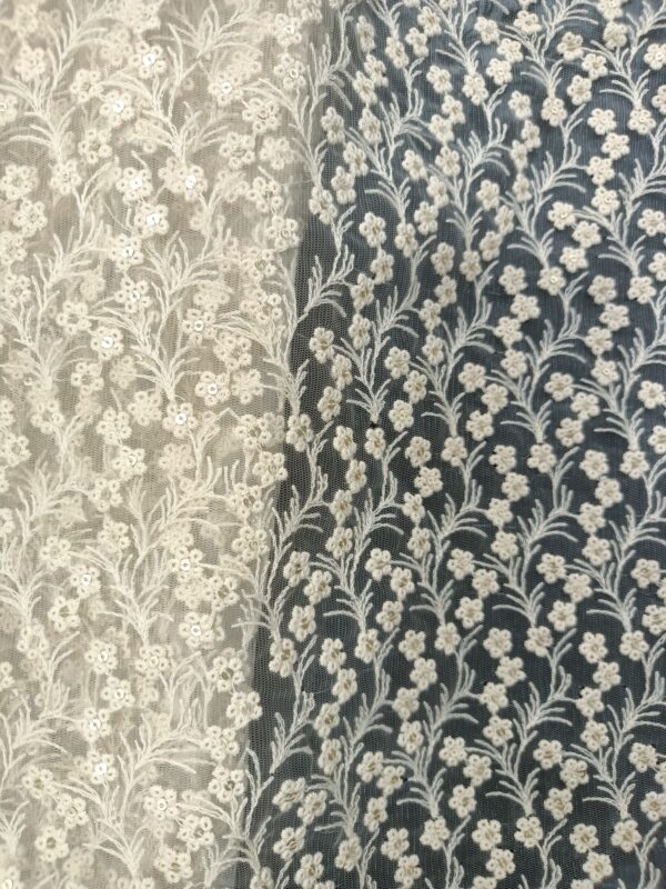 Net Embroidery Designer Fabric