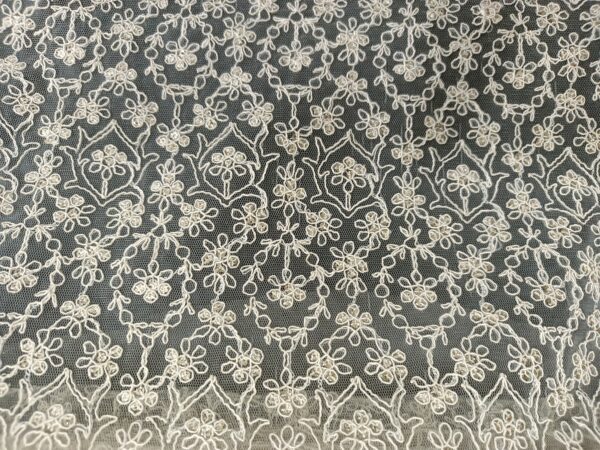 Net Embroidery Designer Fabric