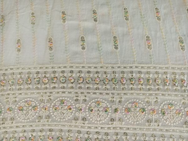 Georgette Base Multiple colour sequence border